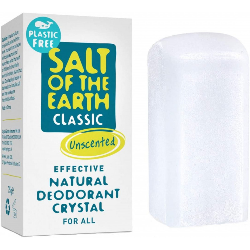 Plastic Free Natural Deodorant Crystal Stick by Salt of the Earth, Currently priced at £4.84